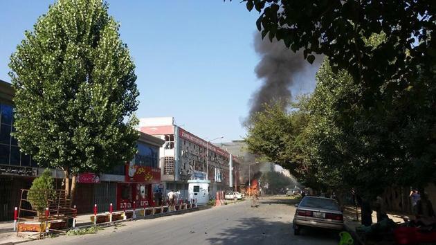 An explosion struck Afghan capital Kabul on Monday. (Picture courtesy: Doordarshan/Twitter) An explosion struck Afghan capital Kabul on Monday. (Picture courtesy: Doordarshan/Twitter)
