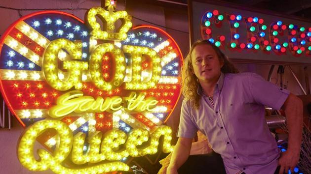 Owner of the God’s Own Junkyard gallery, cafe and workshop, Marcus Bracey. (AFP) Owner of the God’s Own Junkyard gallery, cafe and workshop, Marcus Bracey. (AFP)