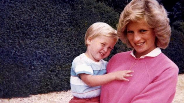 Diana, Princess of Wales, holds Prince William whilst pregnant with Prince Harry. (Kensington Palace/Handout via REUTERS )