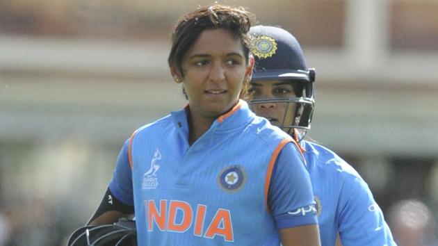 Harmanpreet Kaur, left, after scoring an unbeaten 171 during the ICC Women's Cricket World Cup 2017 semifinal against Australia. (AP) Harmanpreet Kaur, left, after scoring an unbeaten 171 during the ICC Women's Cricket World Cup 2017 semifinal against Australia. (AP)