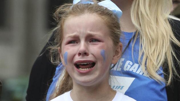 Well wishers of critically ill infant Charlie Gard react outside the High Court, London, after his parents ended their legal fight over treatment for the baby. (AP Photo) Well wishers of critically ill infant Charlie Gard react outside the High Court, London, after his parents ended their legal fight over treatment for the baby. (AP Photo)