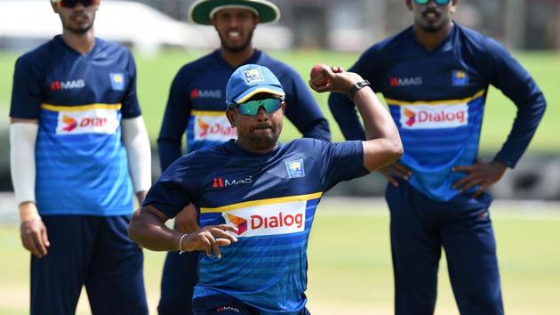 Rangana Herath is the spin spearhead of Sri Lanka and the hosts would hope the senior bowler to excel. (AFP) 