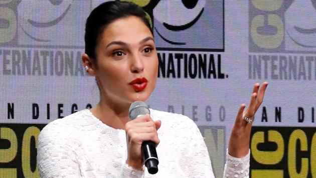 Cast member Gal Gadot at a panel for Justice League during the 2017 Comic-Con International Convention in San Diego.(REUTERS)