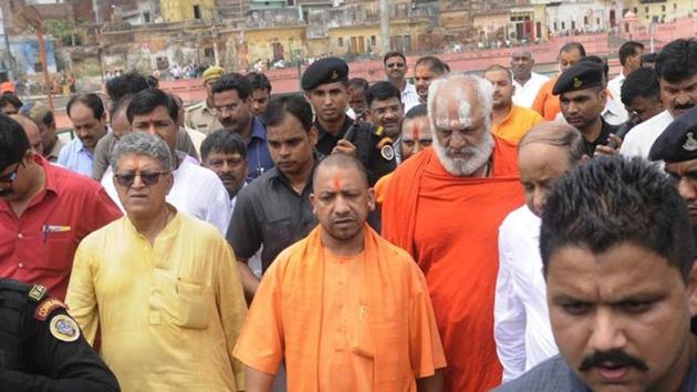 Uttar Pradesh chief minister Yogi Adityanath during his last visit to Ayodhya on May 31. (HT File Photo) Uttar Pradesh chief minister Yogi Adityanath during his last visit to Ayodhya on May 31. (HT File Photo)