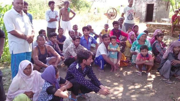 Rescued bounded labourer in Muzaffarpur village, on the outskirts of SBS Nagar, on Monday. (HT Photo) Rescued bounded labourer in Muzaffarpur village, on the outskirts of SBS Nagar, on Monday. (HT Photo)