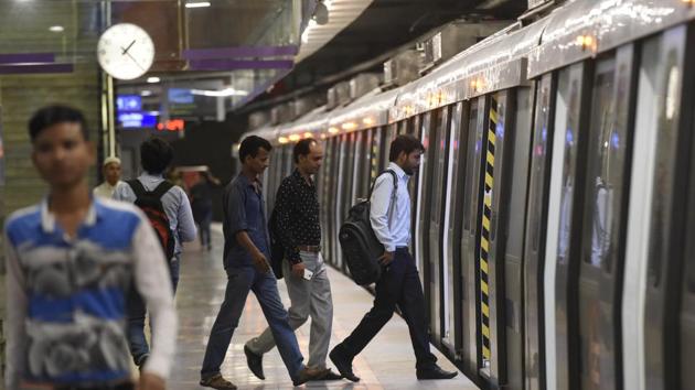 Train doors close faster reducing travel time. (Sonu Mehta/HT PHOTO)