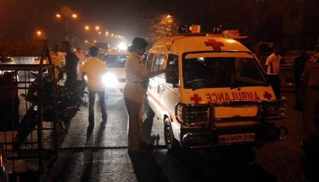 The ambulance was carrying a 45-year-old heart patient who was injured in the mishap and died. (HT FILE (For representation)) The ambulance was carrying a 45-year-old heart patient who was injured in the mishap and died. (HT FILE (For representation))