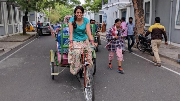 Rakul Preet Singh says far from being apprehensive, she had fun riding a cycle rickshaw.