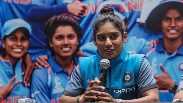 India women's national cricket team captain Mithali Raj addresses the media in Mumbai. (Satish Bate/HT Photo) 