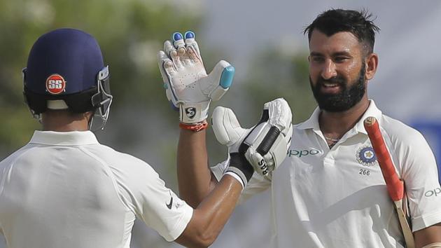 Cheteshwar Pujara scored his 12th century as India dominated the first Test against Sri Lanka. Get full scorecard of India vs Sri Lanka at Galle here. (AP) Cheteshwar Pujara scored his 12th century as India dominated the first Test against Sri Lanka. Get full scorecard of India vs Sri Lanka at Galle here. (AP)