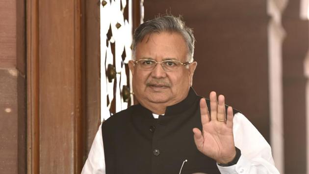 Chhattisgarh chief minister Raman Singh. Chhattisgarh is expected to go to the polls in November 2018 along with two other large states ruled by the BJP’s regional satraps – Madhya Pradesh and Rajasthan(Mohd Zakir/HT File Photo)