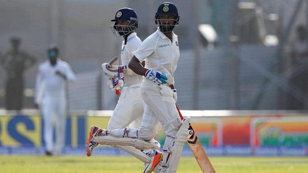 Pujara and Ajinkya Rahane took India to 399/3 at stumps on Day 1 of the first Test at Galle. (REUTERS) Pujara and Ajinkya Rahane took India to 399/3 at stumps on Day 1 of the first Test at Galle. (REUTERS)