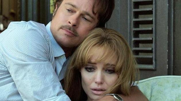 Brad Pitt and Angelina Jolie in a still from By the Sea. Brad Pitt and Angelina Jolie in a still from By the Sea.