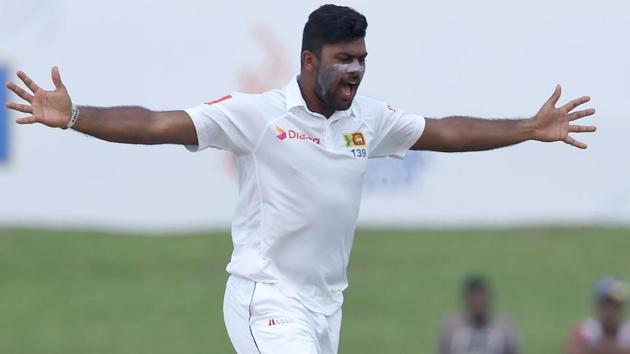 Sri Lankan Lahiru Kumara was on target on Thursday, ending up with three Indian wickets. (AFP)