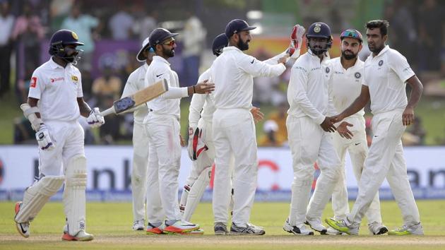 Eventually, Day 2 ended with Sri Lanka batting on 154/5 in 44 overs, with the hosts still trailing India by 446 runs. (AP)