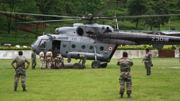 The Indian Airforce has taken part in several rescue operations in flood-hit states across the country.(Indian Air Force)