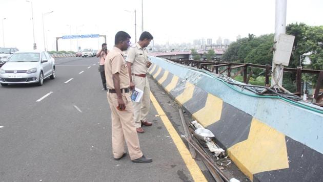 Police officials at the spot. (Bhushan Koyande) Police officials at the spot. (Bhushan Koyande)