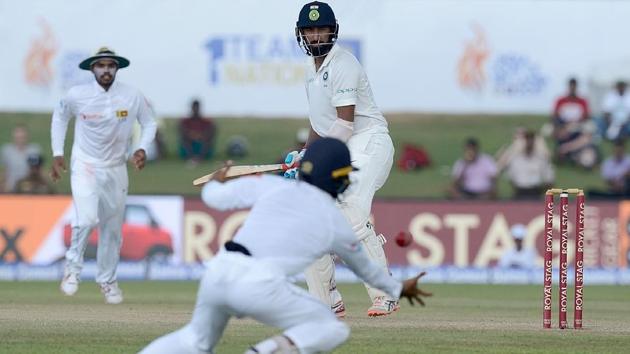 Cheteshwar Pujara, who scored a brilliant century in the first innings, was also dismissed cheaply. (AFP) Cheteshwar Pujara, who scored a brilliant century in the first innings, was also dismissed cheaply. (AFP)