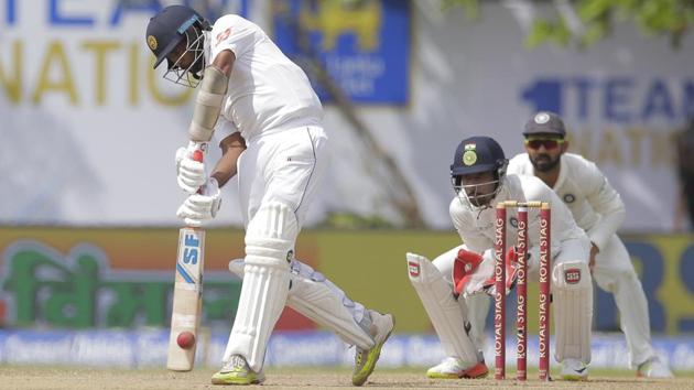Sri Lanka resumed Day 2 of the first Test in Galler at 154/5. Dilruwan Perera was the top-scorer for the home team, making 92 runs. (AP) Sri Lanka resumed Day 2 of the first Test in Galler at 154/5. Dilruwan Perera was the top-scorer for the home team, making 92 runs. (AP)