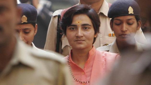 Sadhvi Pragya Singh Thakur was charged in the Malegaon bomb blast case. (HT File Photo) Sadhvi Pragya Singh Thakur was charged in the Malegaon bomb blast case. (HT File Photo)