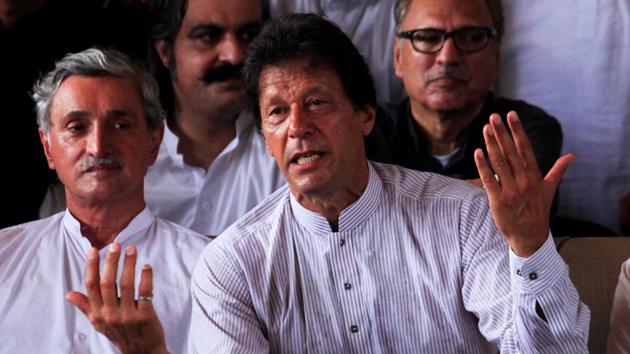 Opposition leader Imran Khan addresses a news conference after the Supreme Court's decision to disqualify Prime Minister Nawaz Sharif in Islamabad, Pakistan July 28, 2017.(REUTERS Photo)