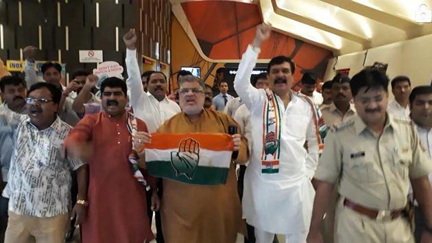 A protest in Thane. (Praful Gangurde) A protest in Thane. (Praful Gangurde)