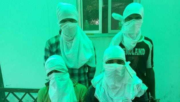 The four men accused of killing the owners of a dhaba in Najafgarh on Wednesday. They picked up a fight with the dead father-son duo over a desert cooler. The KTM Duke bike of an alleged killer, left at the crime scene, led the police to the accused. (HT Photo) The four men accused of killing the owners of a dhaba in Najafgarh on Wednesday. They picked up a fight with the dead father-son duo over a desert cooler. The KTM Duke bike of an alleged killer, left at the crime scene, led the police to the accused. (HT Photo)