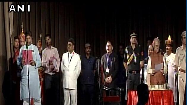 The two-day-old Nitish Kumar cabinet was expanded on Saturday. Kumar, who won the floor test at the one-day special assembly session on Friday, inducts 27 ministers in his team. (ANI Photo) The two-day-old Nitish Kumar cabinet was expanded on Saturday. Kumar, who won the floor test at the one-day special assembly session on Friday, inducts 27 ministers in his team. (ANI Photo)