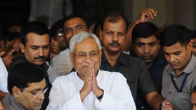 Bihar chief minister Nitish Kumar who won a trust vote on Friday, is expected to expand his cabinet today.(HT PHOTO)