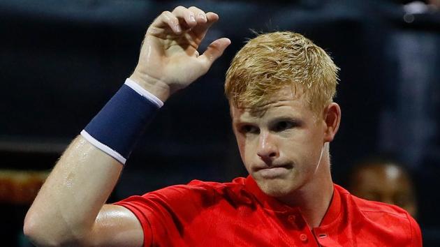 Kyle Edmund of Great Britain reacts after defeating Jack Sock during the BB&T Atlanta Open. (AFP) Kyle Edmund of Great Britain reacts after defeating Jack Sock during the BB&T Atlanta Open. (AFP)