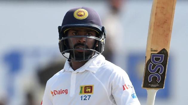 Niroshan Dickwella made 67 and his 101-run partnership with Karunaratne raised Sri Lankan hopes for a while, before he was also caught behind. (AFP) Niroshan Dickwella made 67 and his 101-run partnership with Karunaratne raised Sri Lankan hopes for a while, before he was also caught behind. (AFP)