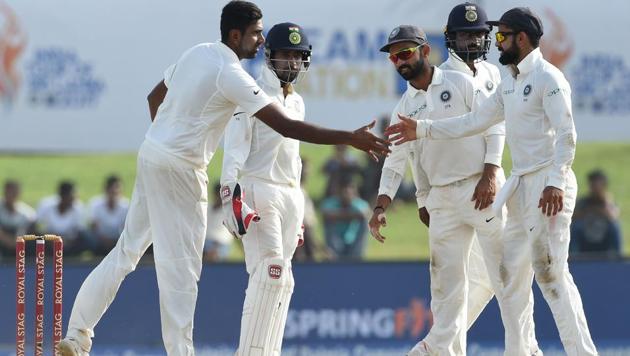 Ravichandran Ashwin claimed three wickets giving away 65 runs in Sri Lanka’s second innings to help India bundle out the hosts. (AFP) Ravichandran Ashwin claimed three wickets giving away 65 runs in Sri Lanka’s second innings to help India bundle out the hosts. (AFP)