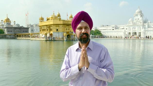 The UK’s first turban-wearing MP Tanmanjit Singh Dhesi is in Chandigarh on a private visit to India.(Sameer Sehgal/HT File)