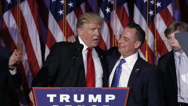 Donald Trump and Reince Priebus address supporters during an election rally in Manhattan, New York, US. (Reuters File) Donald Trump and Reince Priebus address supporters during an election rally in Manhattan, New York, US. (Reuters File)