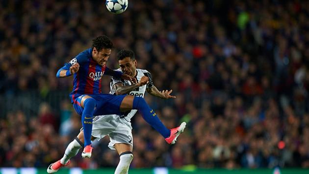 Dani Alves hopes Neymar will join Paris Saint- Germain after the club’s Super Cup win. (Getty Images) Dani Alves hopes Neymar will join Paris Saint- Germain after the club’s Super Cup win. (Getty Images)