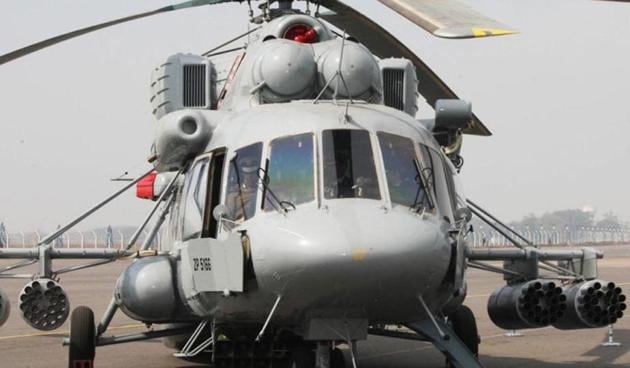 File photograph of an Mi-17 V5 Combat helicopter, which as night vision technology, all-weather radar, a new PKV-8 autopilot system and a KNEI-8 avionics suite. File photograph of an Mi-17 V5 Combat helicopter, which as night vision technology, all-weather radar, a new PKV-8 autopilot system and a KNEI-8 avionics suite.