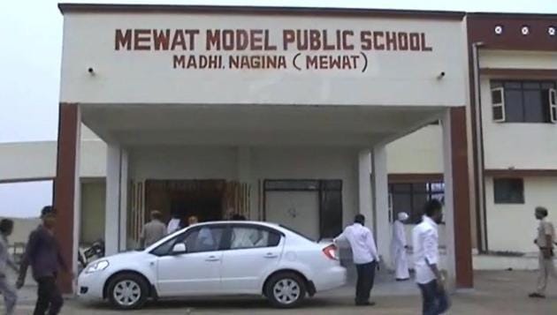 Mewat Model Public School in Madhi village from where the incident was reported on Friday.(Sourced) Mewat Model Public School in Madhi village from where the incident was reported on Friday.(Sourced)