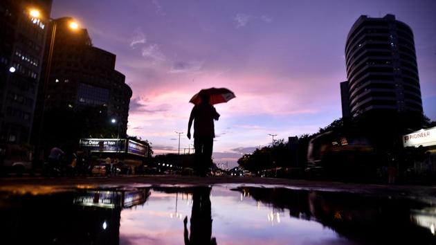 Cloudy evening after monsoon showers in New Delhi on Tuesday, July 25. (Ravi Choudhary/HT PHOTO) Cloudy evening after monsoon showers in New Delhi on Tuesday, July 25. (Ravi Choudhary/HT PHOTO)