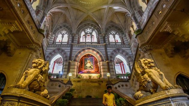 The building, a listed Grade II A heritage structure, was constructed in the Gothic style. (Kunal Patil/HT Photo) 