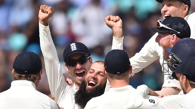 This was the first-ever hattrick at The Oval and it sealed a memorable win for England on a venue which was hosting it’s 100th Test match. (AFP) This was the first-ever hattrick at The Oval and it sealed a memorable win for England on a venue which was hosting it’s 100th Test match. (AFP)