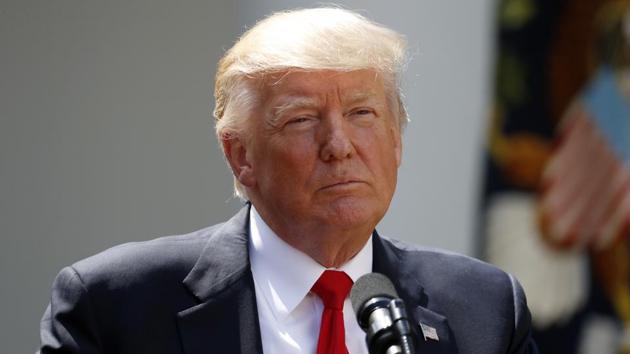 In this photo taken July 26, 2017, President Donald Trump pauses while speaking in the Rose Garden of the White House in Washington. (AP Photo/Alex Brandon)(AP) In this photo taken July 26, 2017, President Donald Trump pauses while speaking in the Rose Garden of the White House in Washington. (AP Photo/Alex Brandon)(AP)