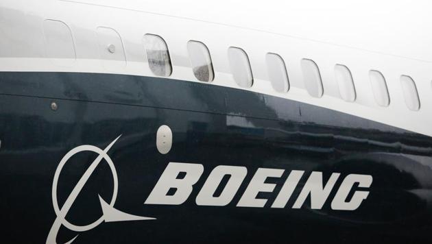 This file photo taken on March 7, 2017 shows the Boeing logo on the Boeing 737 MAX 9 airplane during its rollout for media at the Boeing factory in Renton, Washington. (AFP) This file photo taken on March 7, 2017 shows the Boeing logo on the Boeing 737 MAX 9 airplane during its rollout for media at the Boeing factory in Renton, Washington. (AFP)