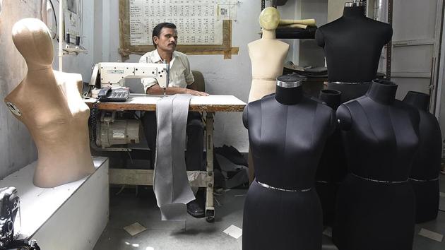 The physique and forms of mannequins are dictated by the demands and the changing aesthetics of the fashion industry. Mannequins in older times were fuller and more akin to everyday human forms while chiseled features, six pack abs and svelte proportions rule today. Where older generations of mannequins were made from wax, industrial developments and demands for lifelike appearances gave rise to materials like plaster and now fiberglass, plastic and latex. (Raj K Raj / HT Photo) The physique and forms of mannequins are dictated by the demands and the changing aesthetics of the fashion industry. Mannequins in older times were fuller and more akin to everyday human forms while chiseled features, six pack abs and svelte proportions rule today. Where older generations of mannequins were made from wax, industrial developments and demands for lifelike appearances gave rise to materials like plaster and now fiberglass, plastic and latex. (Raj K Raj / HT Photo)
