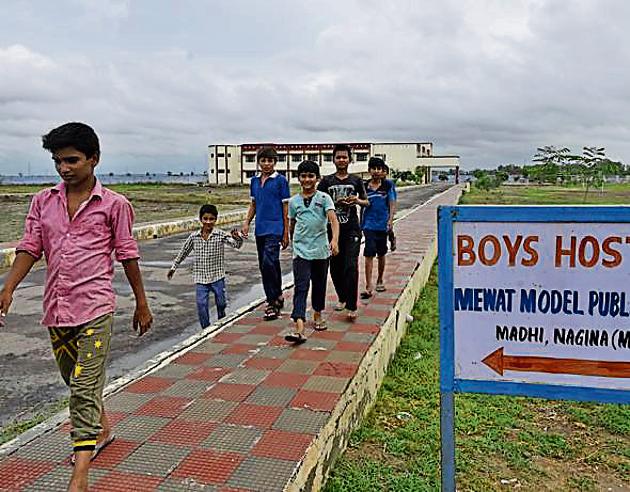 Mewat district administration had on Friday suspended two teachers and transferred another after the matter came to light. The officials also sealed the school’s computer lab. (Sanjeev Verma/HT Photo) Mewat district administration had on Friday suspended two teachers and transferred another after the matter came to light. The officials also sealed the school’s computer lab. (Sanjeev Verma/HT Photo)