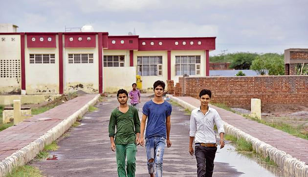 Students of Mewat Model School outside the boys’ hostel at Nuh in Gurgaon. (Sanjeev Verma/HT PHOTO) Students of Mewat Model School outside the boys’ hostel at Nuh in Gurgaon. (Sanjeev Verma/HT PHOTO)