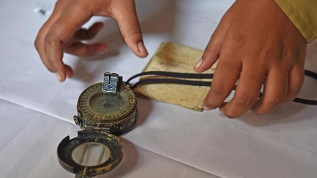 One of the items on display. (Satyabrata Tripathy/HT Photo)