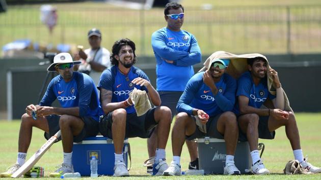 It wasn’t all hard work, however; India’s players did find time to cool down and have a laugh in the midst of some intense training. (AFP)