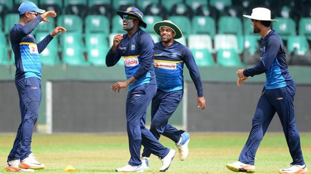 However, it needn’t be all hard work as evidenced by the fact that the Lankan players were having a few light moments in practice as well. (AFP)