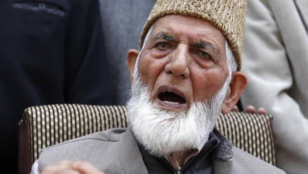 Hurriyat leader G Syed Ali Shah Geelani addressing a press conference in Srinagar. (Waseem Andrabi/HT File Photo) Hurriyat leader G Syed Ali Shah Geelani addressing a press conference in Srinagar. (Waseem Andrabi/HT File Photo)