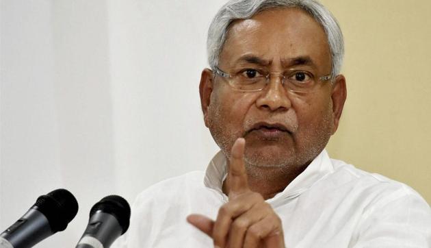 Bihar Chief Minister Nitish Kumar addressing a press conference in Patna on Monday. (PTI) Bihar Chief Minister Nitish Kumar addressing a press conference in Patna on Monday. (PTI)